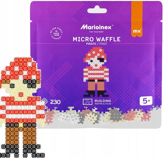 Micro Waffle PIRAT Marioinex 230 elementów - obraz puzzle zdjęcie 2