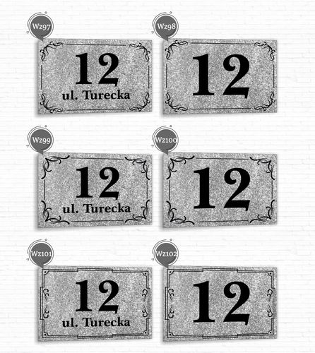 Tabliczka Tablica ADRESOWA ALUMINIOWA Numer domu cyfry ulica 30x20 na Arena.pl