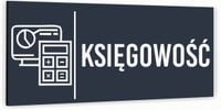 Tabliczka na drzwi KSIĘGOWOŚĆ Aluminium ATRACYTOWA Nierdzewna NADRUK UV
