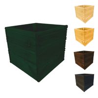 be4nature Doniczka kwadratowa modrzewiowa Zielona 30 x 30 cm