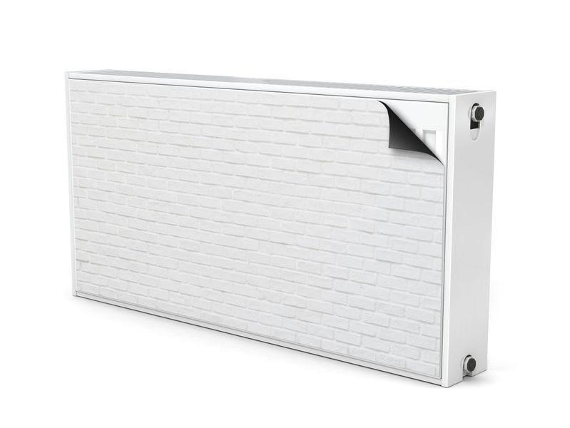 Mata MAGNETYCZNA Kaloryfera Białe Cegiełki Mur 100cm x 60cm zdjęcie 2