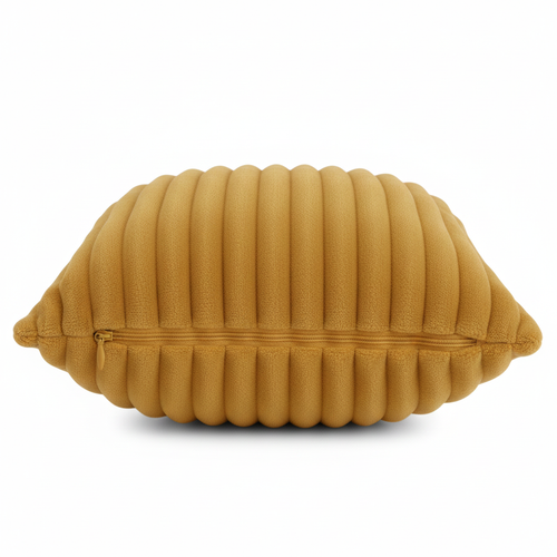 Poszewka dekoracyjna Jasiek struktura toczona 40x40 musztardowa na Arena.pl