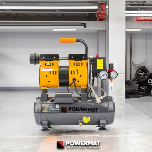 KOMPRESOR BEZOLEJOWY 6L SPRĘŻARKA 8 BAR 150l/min 230V SEPARATOR CICHY 59dB na Arena.pl