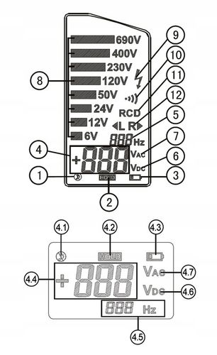 Próbnik Tester Miernik napięcia i faz UT18C RCD T+ na Arena.pl