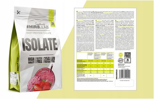 Izolat Białka BIAŁKO 700 g WPI ISO Whey Protein Isolate Truskawka HIRO na Arena.pl