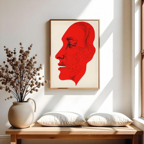 Plakat czerwona twarz ilustracja 30x40 cm na Arena.pl