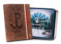 skórzany portfel męski z motywem patriotycznym - peterson