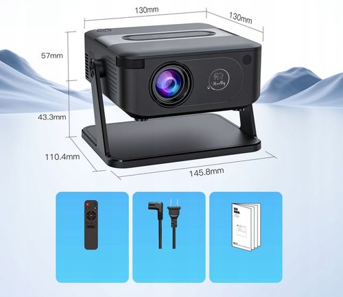 PROJEKTOR RZUTNIK ANDROID SMART TV WIFI FULL HD 6000LM 4K LED na Arena.pl