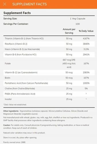 NOW FOODS WITAMINA B-50 KOMPLEKS 100K B12 B6 B3 na Arena.pl