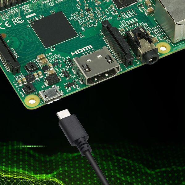 Qoltec Ładowarka Super FAST PD do Raspberry PI 4 USB-C 15W 5V 3A Czarna zdjęcie 5