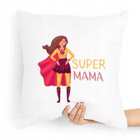 Poduszka Prezent Dla Mamy Super Mama Z Nadrukiem Ze Zdjęciem