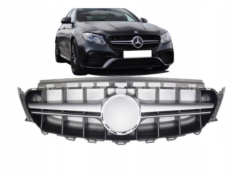 GRILL MERCEDES W213 S213 C238 E 16- E63 AMG SILVER zdjęcie 3