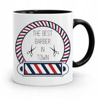 Kubek Czarny Fryzjerki Fryzjera The Best Barber Z Nadrukiem Ze Zdjęciem