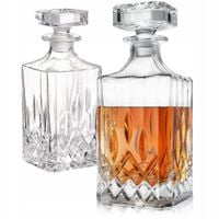 KARAFKA 710 ML DO WHISKY WINA NALEWEK KRYSZTAŁOWA NA BIMBER SZKLANY KOREK