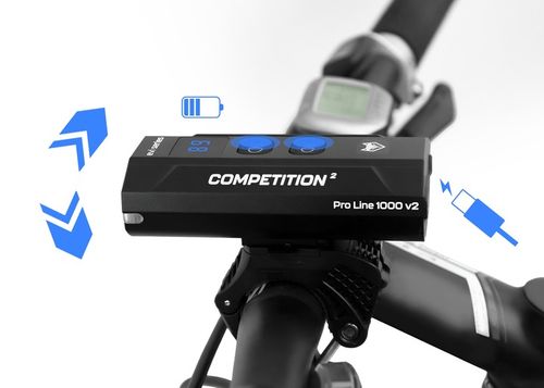 LAMPKA ROWEROWA MOCNE ŚWIATŁO LED przód tył latarka AKUMULATOR USB-C ROWER na Arena.pl