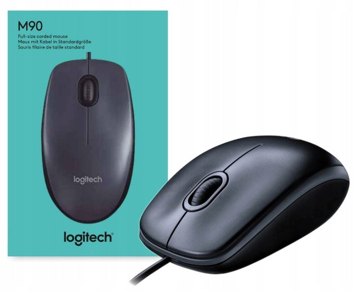 Mysz USB przewodowa Logitech M90 1000 dpi zdjęcie 1