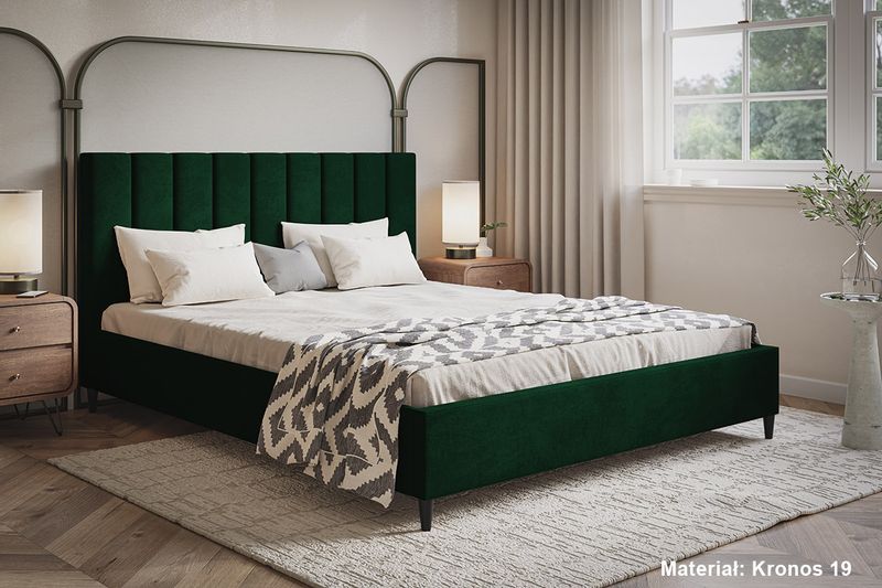 Łóżko tapicerowane Hamilton 120x200 stelaż nóżki zdjęcie 4