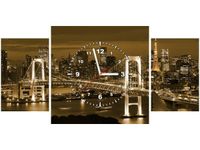 80X40CM ZEGAR RAINBOW BRIDGE TOKIO OBRAZ