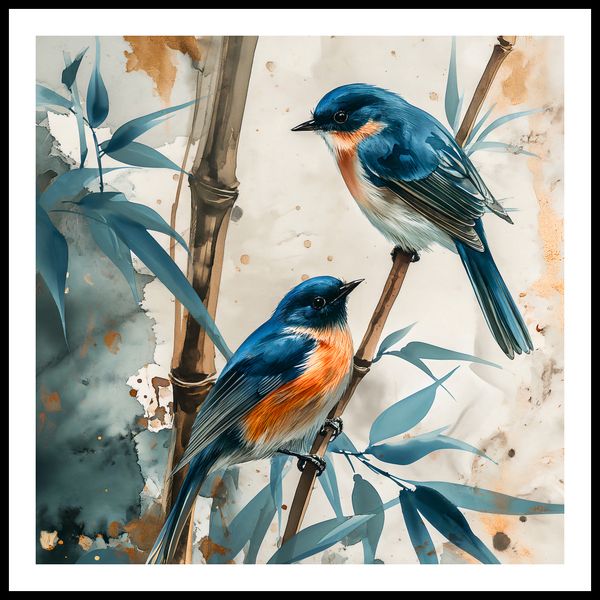 Plakat 60x60cm Trzy Ptaki zdjęcie 3