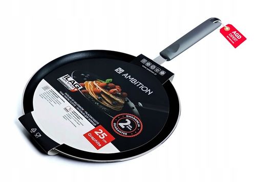 PATELNIA DO NALEŚNIKÓW AMBITION GRAPHITE 25CM INDUKCJA POWŁOKA ILAG BASIC na Arena.pl