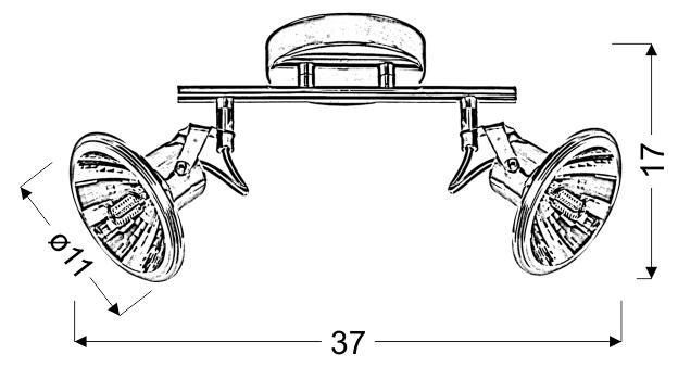Moon listwa 2x3,5W LED G9 chrom zdjęcie 2