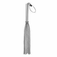 sportsheets edge chain flogger black - wytrzymały bat z metalowymi