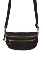 Laura Biaggi - nerka listonoszka skóra naturalna zamsz czekolada TS 04-505