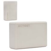 Kostka do jogi piankowa EVA 23x15x7,5 cm klocek blok do ćwiczeń pilates stretching beżowy