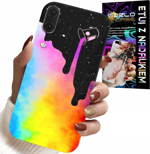 ETUI DO HUAWEI P20 - TĘCZOWE KOLOROWE WZORY, FARBA + FOLIA na Arena.pl