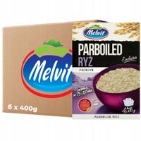 MELVIT Premium Ryż parboiled 400 g (4 torebki) x 6 sztuk