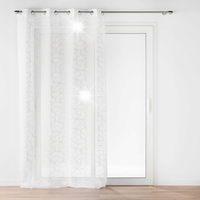 FIRANA BIAŁA NA PRZELOTKACH ZE ZŁOTYM WZOREM DO SALONU LOUXOR 140 X 280 CM