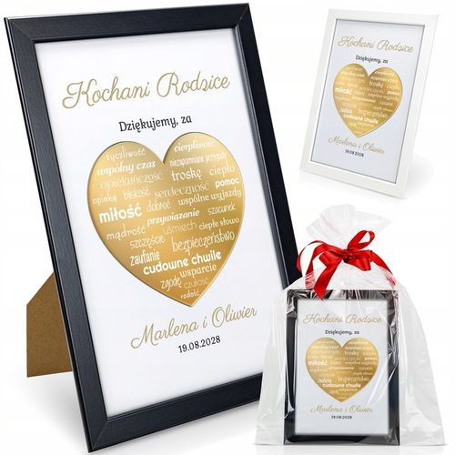 ŚLUBNE PODZIĘKOWANIA DLA RODZICÓW MAMY TATY OBRAZ RAMKA PLAKAT ŚLUB 3D na Arena.pl