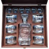 ZESTAW VIP karafka 6 szklanek 6 kieliszków PREZENT