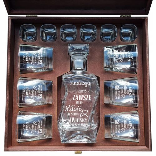 ZESTAW VIP karafka 6 szklanek 6 kieliszków PREZENT na Arena.pl