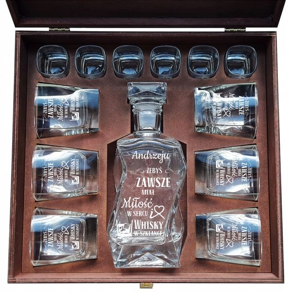 ZESTAW VIP karafka 6 szklanek 6 kieliszków PREZENT zdjęcie 1