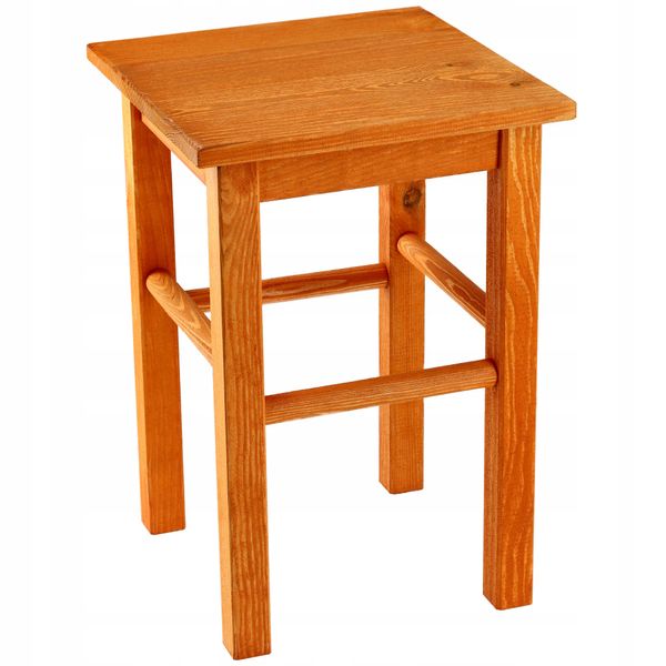 KADAX Drewniany Taboret Stolek Kuchenny Solidny Olcha Kwadratowy zdjęcie 8