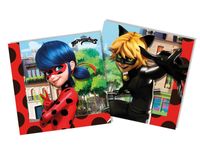 Serwetki, Cat Noir - Miraculum: Biedronka i Czarny Kot 33 cm x 33 cm 20 szt
