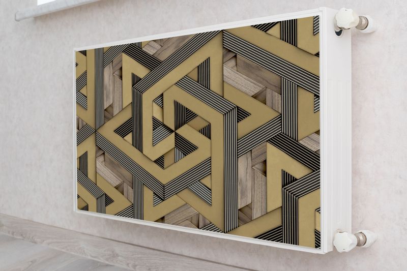 MASKOWNICA Magnetyczna Na Grzejnik Abstrakcyjna Mozaika 120cm x 60cm zdjęcie 4