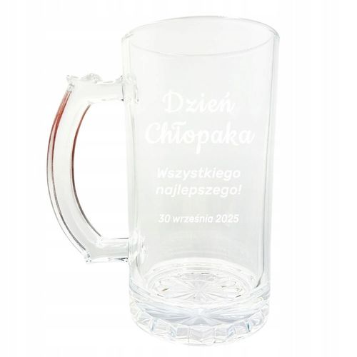 SZKLANY KUFEL Z GRAWEREM 500ml PREZENT NA DZIEŃ CHŁOPAKA dla kolegi z na Arena.pl
