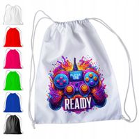 BIAŁY WOREK DO PRZEDSZKOLA SZKOŁY, NA WF - READY PADY DO GRY