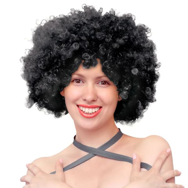 Peruka imprezowa włosy afro czarne zdjęcie 1