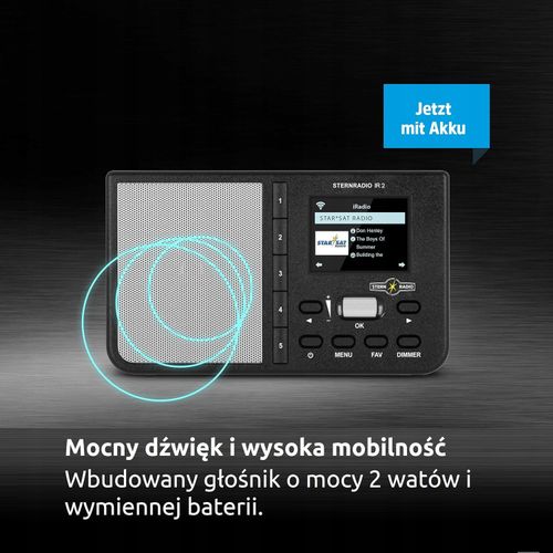 Radio sieciowe internetowe zegar budzik TechniSat Sternradio IR 2 Czarny na Arena.pl