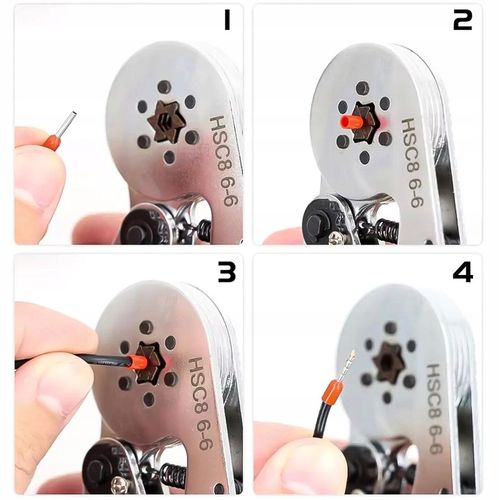 ZACISKARKA DO KABLI SZEŚCIOKĄTNA PRASKA TULEJEK KONEKTORÓW ZESTAW 1200 na Arena.pl