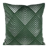 POSZEWKA WELUR VELVET WE WZORY 45X45 CM ZIELONA