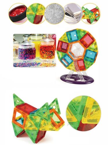 KLOCKI MAGNETYCZNE 3D MAGNETIC EDUKACYJNE NEODYMOWE PANELE DLA DZIECI na Arena.pl