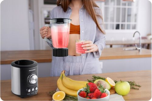DUŻY BLENDER KIELICHOWY SZKLANY BERDSEN 800W CZARNY 1,5L na Arena.pl
