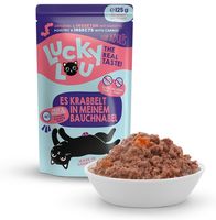 Zdrowa karma dla kota bez zbóż, cukru i GMO - Lucky Lou DRÓB i OWADY 125g