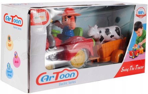 TRAKTOR TRAKTOREK FARMERA Z PRZYCZEPKĄ INTERAKTYWNY JEŹDZI ŚPIEWA KRÓWKA na Arena.pl