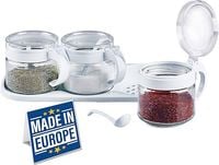 Słoiczek na przyprawy z łyżeczką szklany 3szt