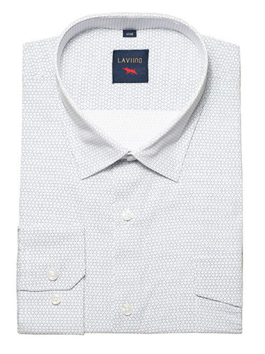 DUŻA koszula męska casual BIAŁA w drobne kropeczki dwie kieszenie 48/49-4XL na Arena.pl